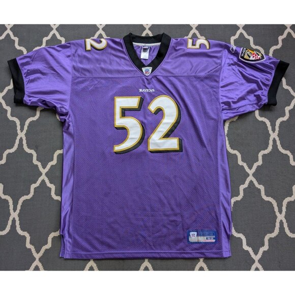 Vintage Y2K Ray Lewis STITCHED Jersey Mens Size 52 Baltimore Ravens Home Reebok - Picture 1 of 15